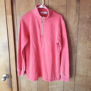 Discount Divas Women's Red Half Zip Long Sleeve Pullover Top Size S